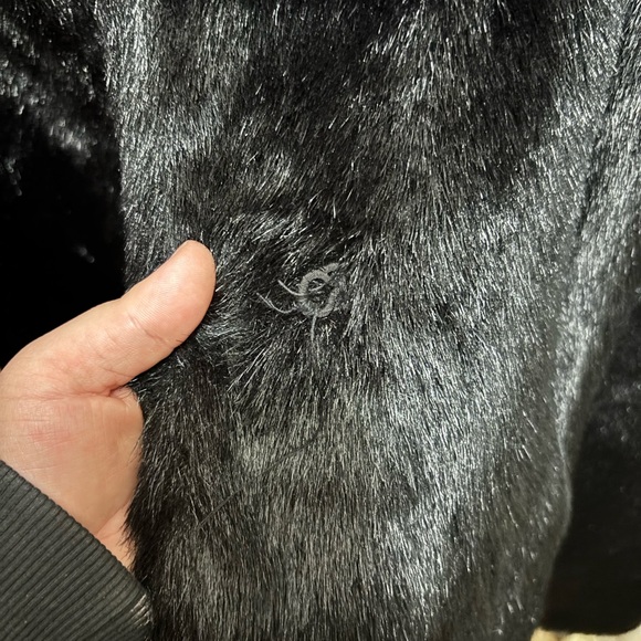 Vintage 80s Black Rabbit Fur Coat | Old Hollywood Glam | Genuine Fur - Picture 2 of 5